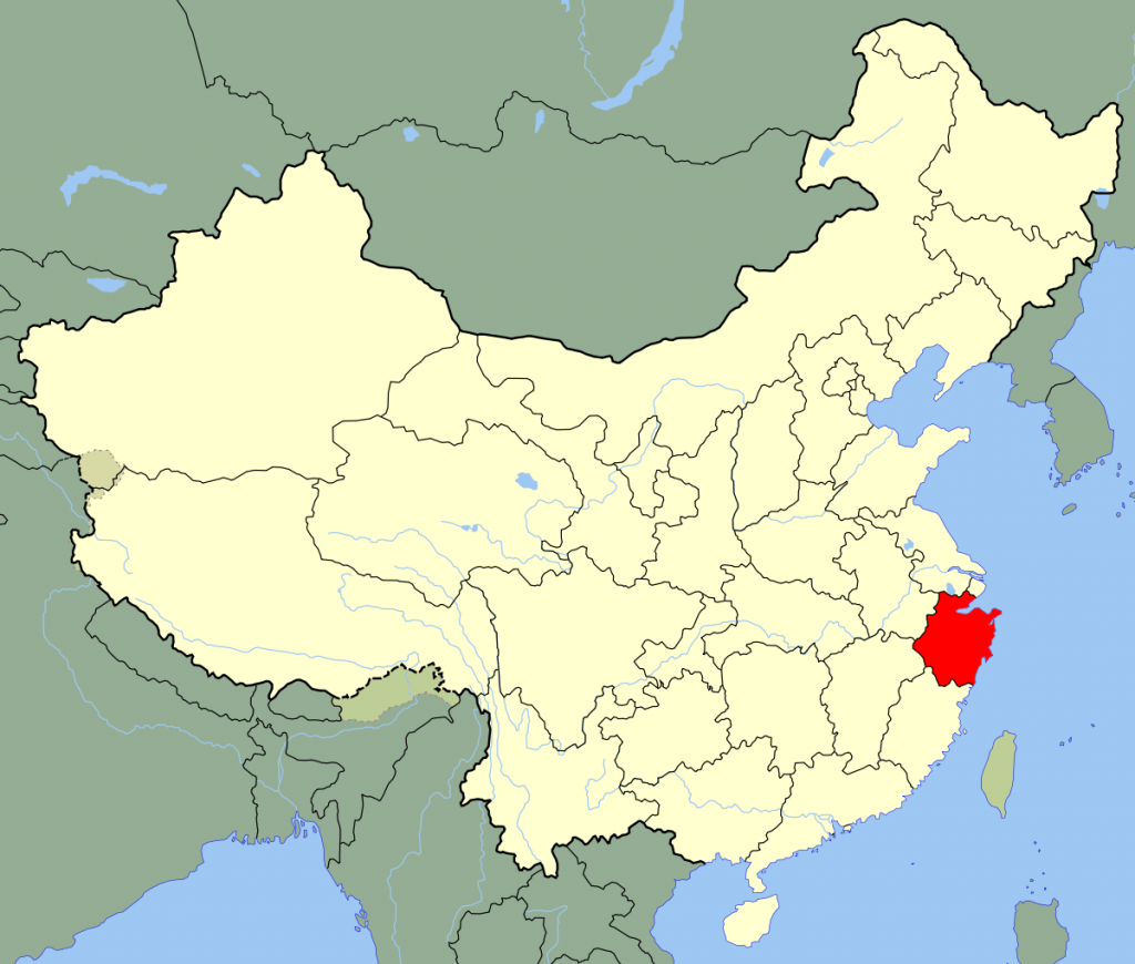 de provincie Zhejiang in China