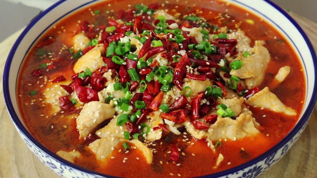Shuizhuroupian gepocheerd vlees, maakt een heerlijk chinees gerecht.